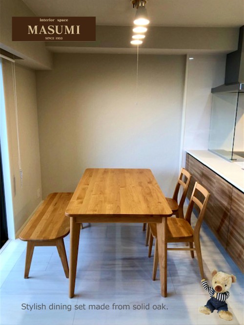 家具のマスミ巧芸社・お客様邸 熊本市・N様☆オーク無垢材のダイニング